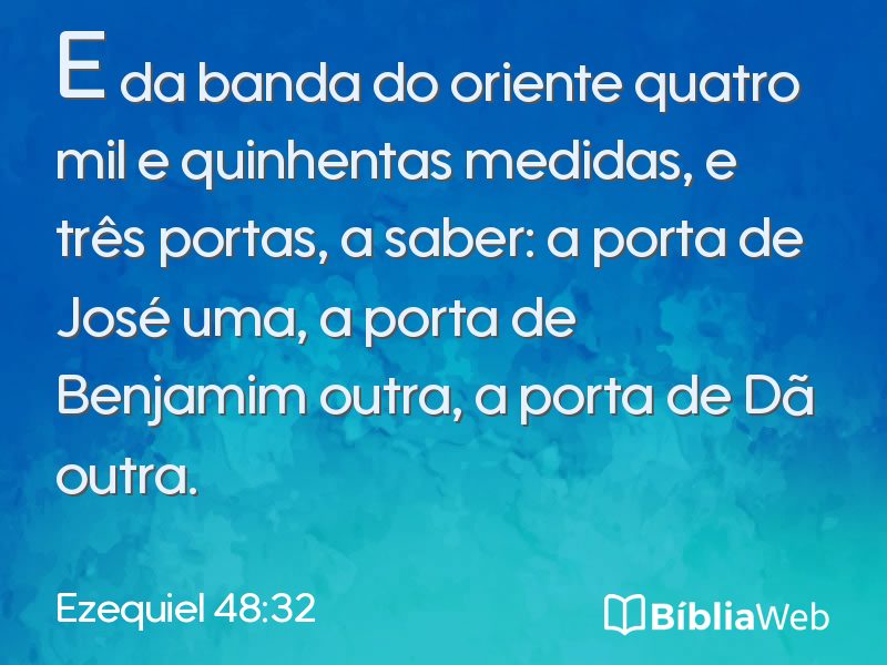 Ezequiel 48:32 em imagem para compartilhar