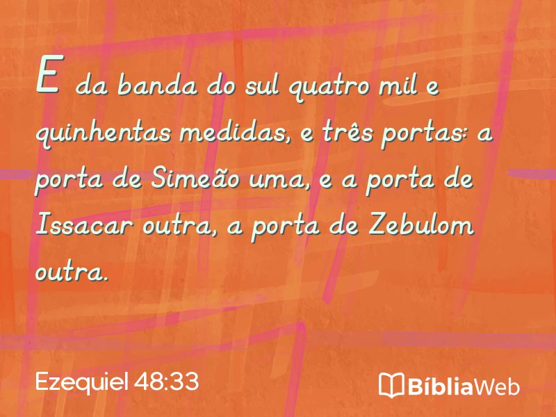 Ezequiel 48:33 em imagem para compartilhar