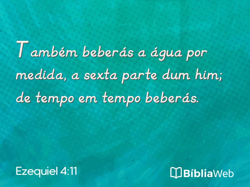 Ezequiel 4:11 em imagem para compartilhar