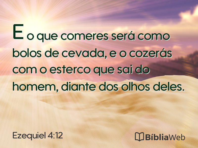Ezequiel 4:12 em imagem para compartilhar