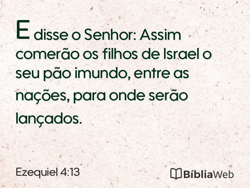 Ezequiel 4:13 em imagem para compartilhar