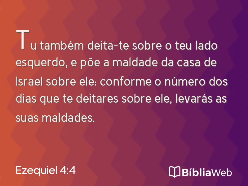 Ezequiel 4:4 em imagem para compartilhar