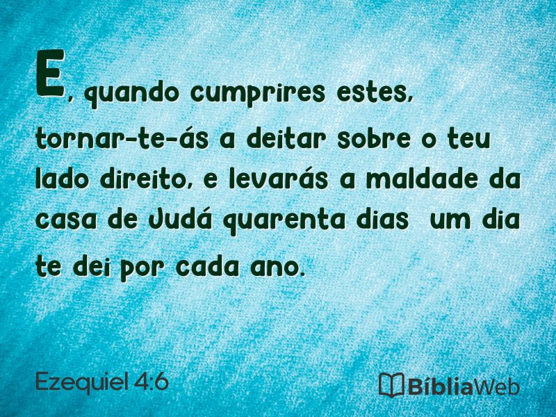Ezequiel 4:6 em imagem para compartilhar