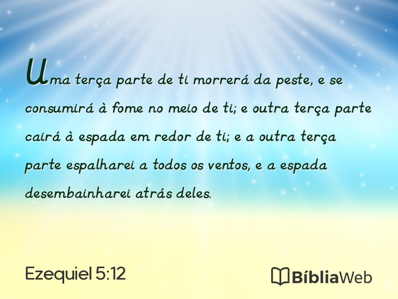 Ezequiel 5:12 em imagem para compartilhar