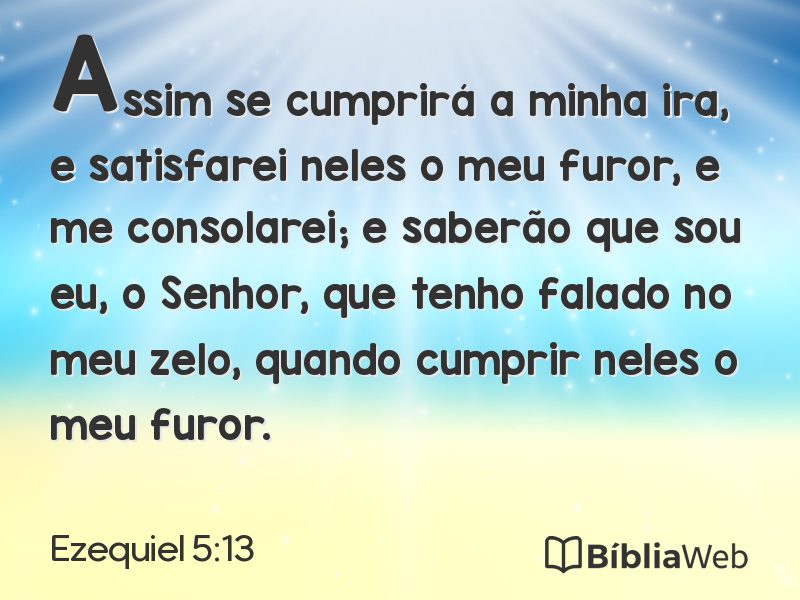 Ezequiel 5:13 em imagem para compartilhar