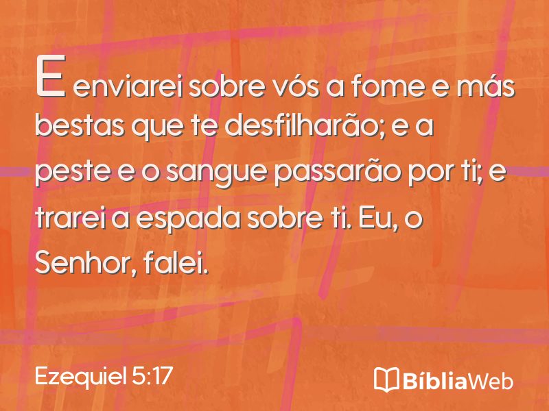 Ezequiel 5:17 em imagem para compartilhar