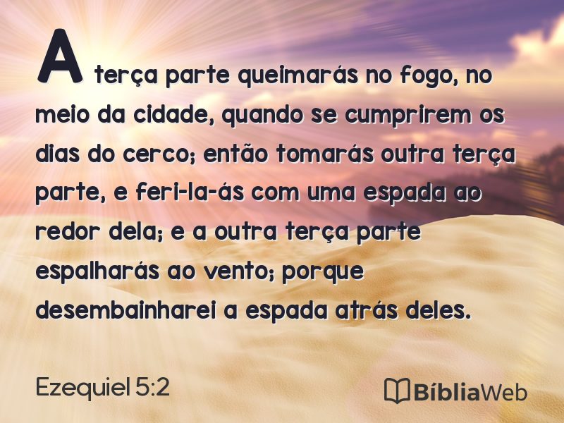 Ezequiel 5:2 em imagem para compartilhar