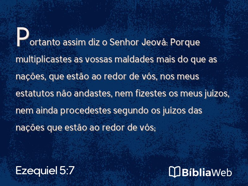 Ezequiel 5:7 em imagem para compartilhar