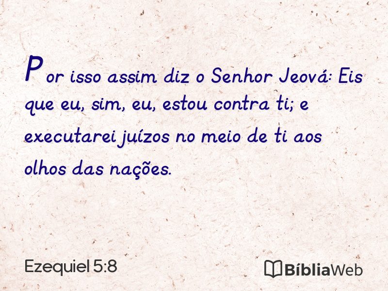 Ezequiel 5:8 em imagem para compartilhar