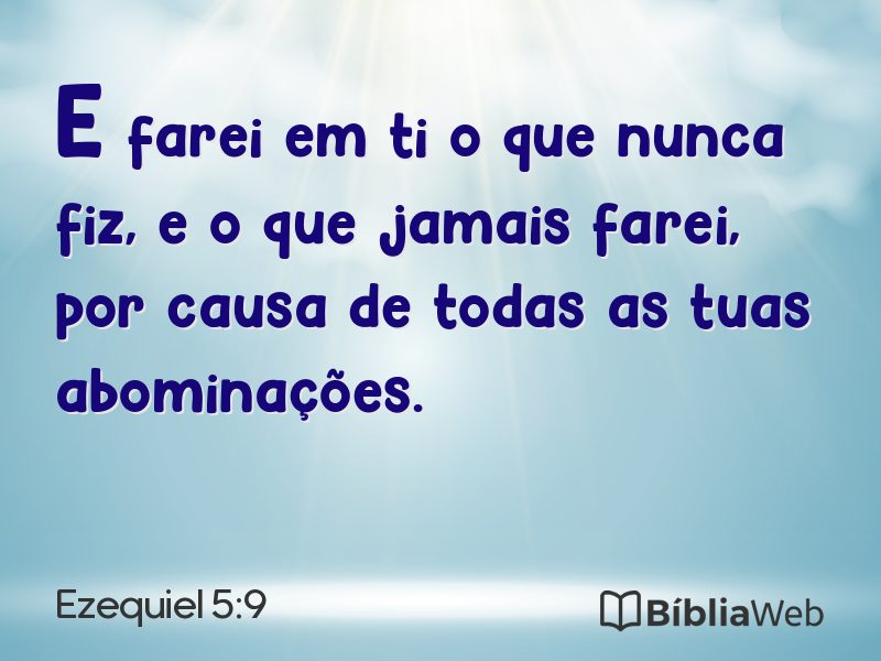 Ezequiel 5:9 em imagem para compartilhar