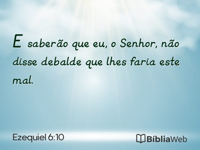Ezequiel 6:10 em imagem para compartilhar