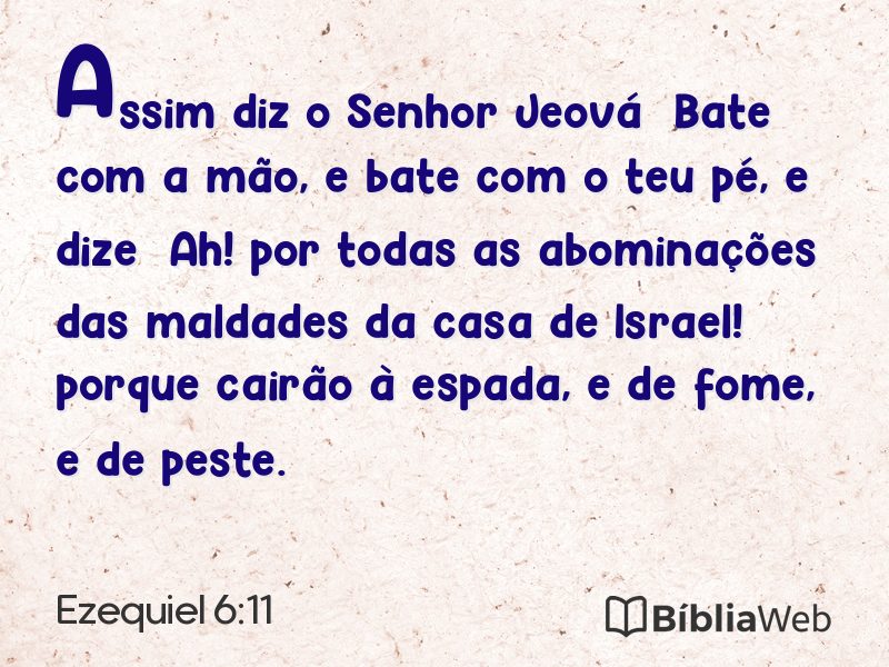Ezequiel 6:11 em imagem para compartilhar