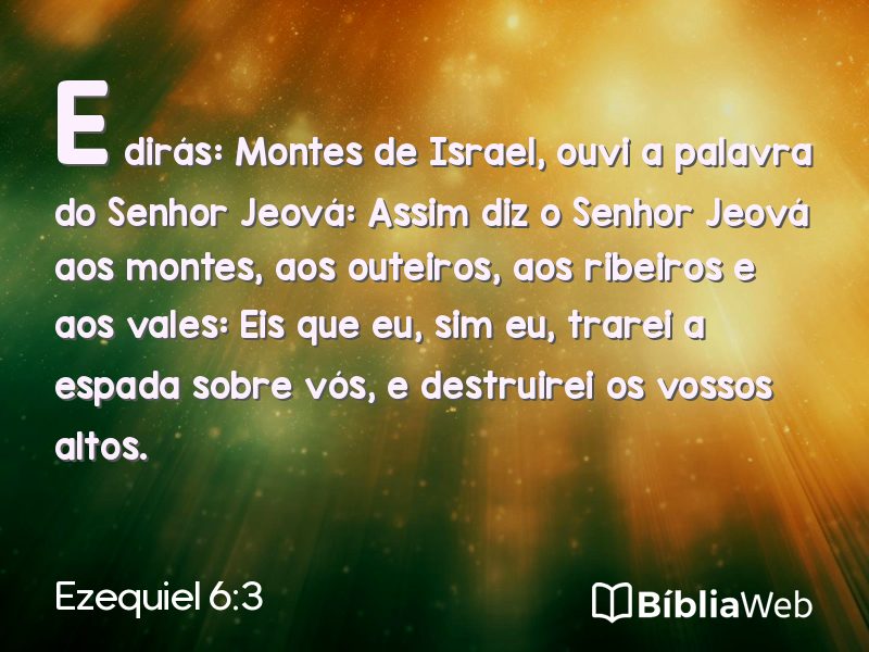 Ezequiel 6:3 em imagem para compartilhar