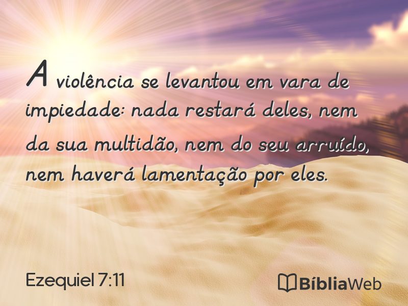 Ezequiel 7:11 em imagem para compartilhar