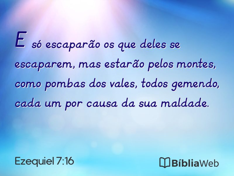 Ezequiel 7:16 em imagem para compartilhar