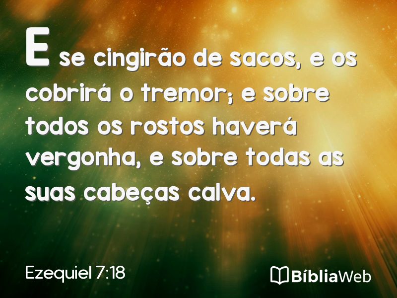 Ezequiel 7:18 em imagem para compartilhar