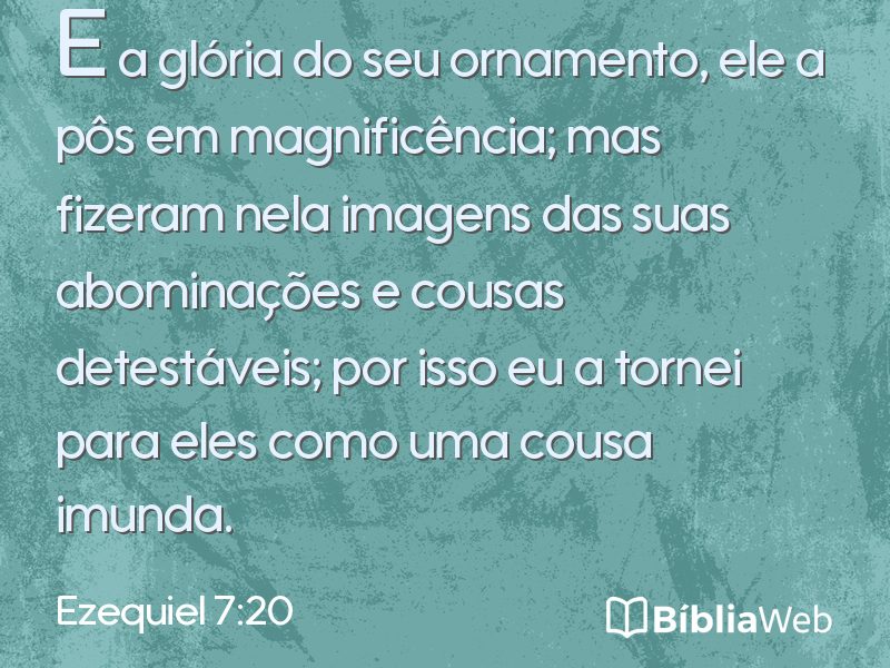 Ezequiel 7:20 em imagem para compartilhar