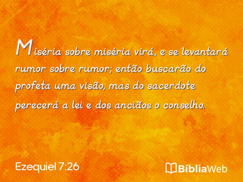 Ezequiel 7:26 em imagem para compartilhar