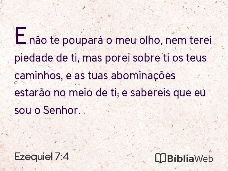 Ezequiel 7:4 em imagem para compartilhar