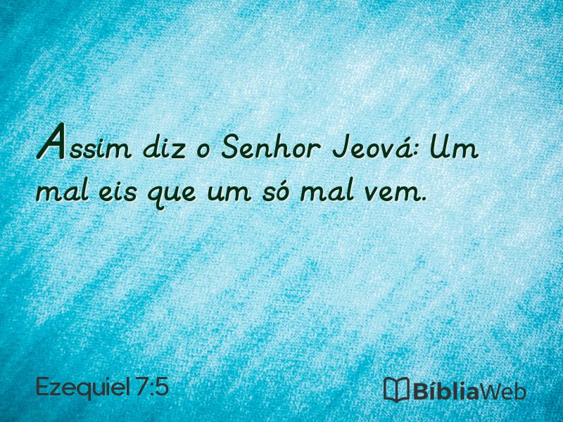 Ezequiel 7:5 em imagem para compartilhar