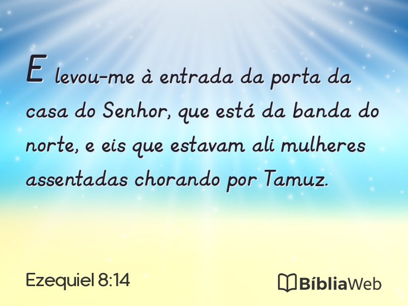 Ezequiel 8:14 em imagem para compartilhar