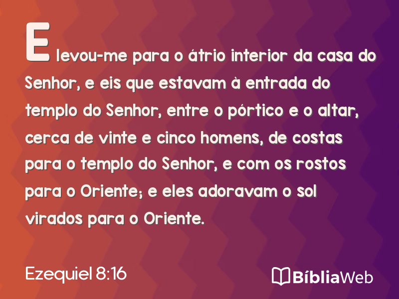 Ezequiel 8:16 em imagem para compartilhar