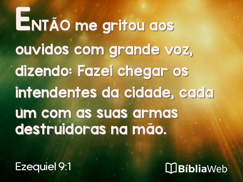 Ezequiel 9:1 em imagem para compartilhar