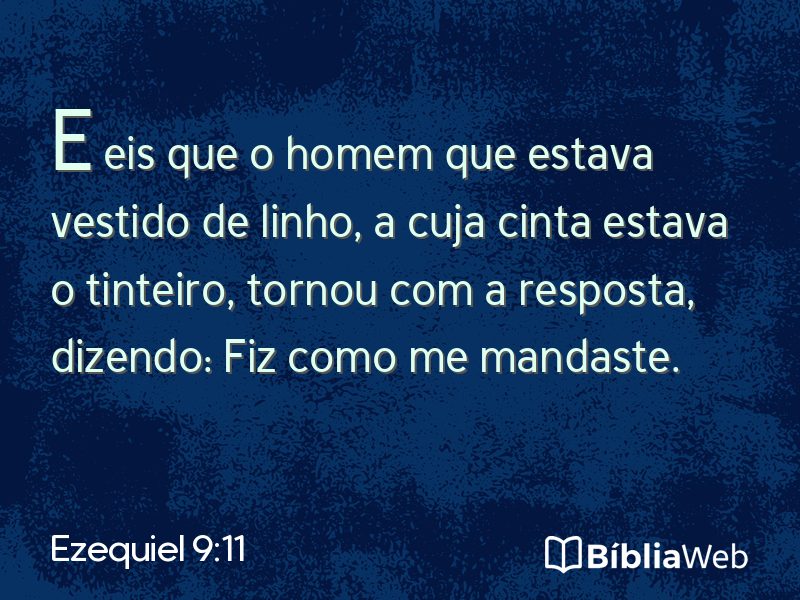 Ezequiel 9:11 em imagem para compartilhar