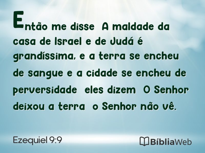 Ezequiel 9:9 em imagem para compartilhar