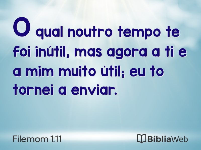 Filemom 1:11 em imagem para compartilhar