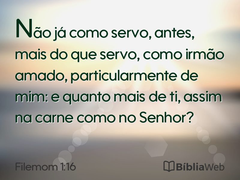 Filemom 1:16 em imagem para compartilhar