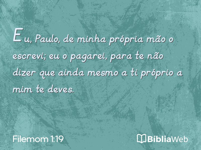 Filemom 1:19 em imagem para compartilhar