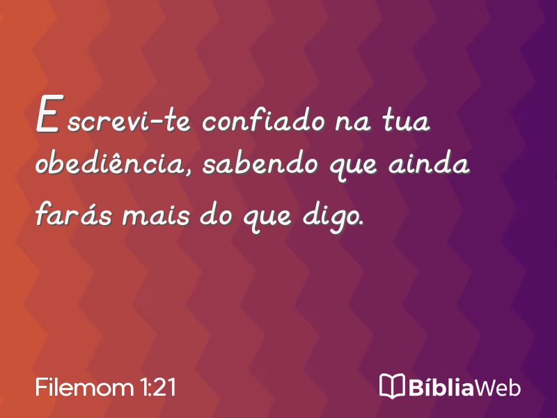 Filemom 1:21 em imagem para compartilhar