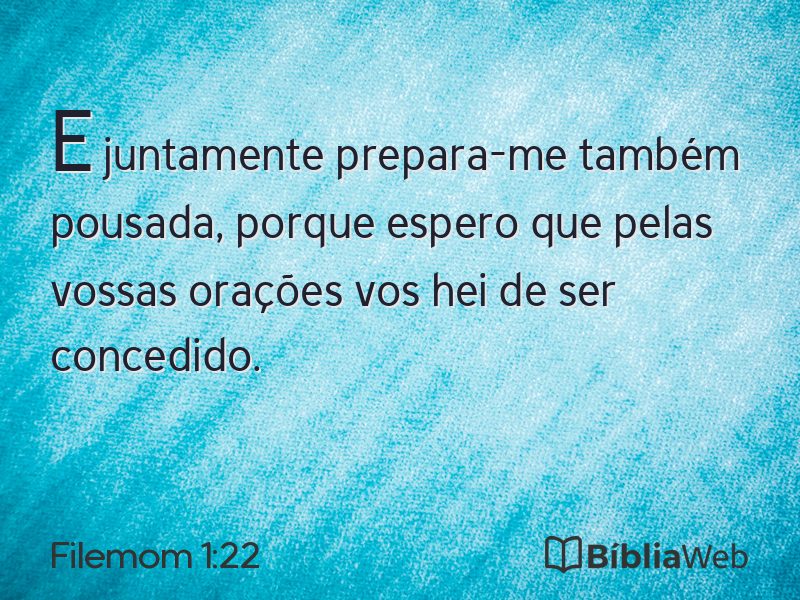 Filemom 1:22 em imagem para compartilhar
