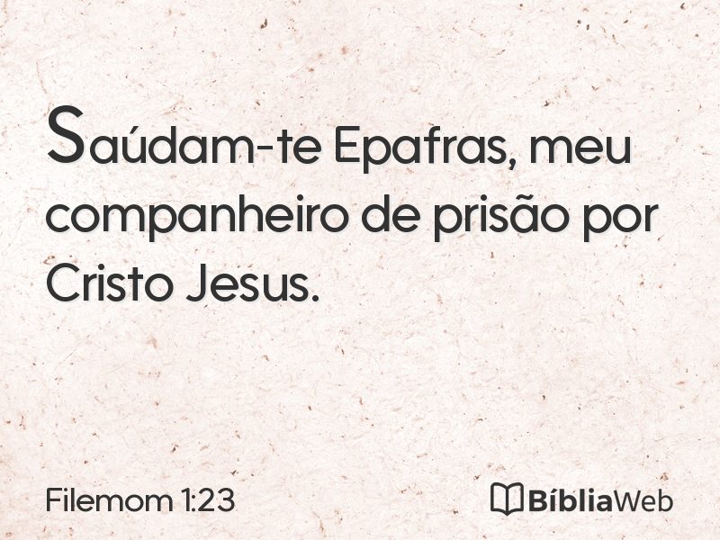 Filemom 1:23 em imagem para compartilhar