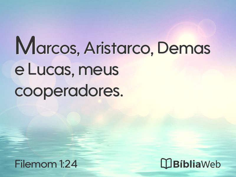 Filemom 1:24 em imagem para compartilhar