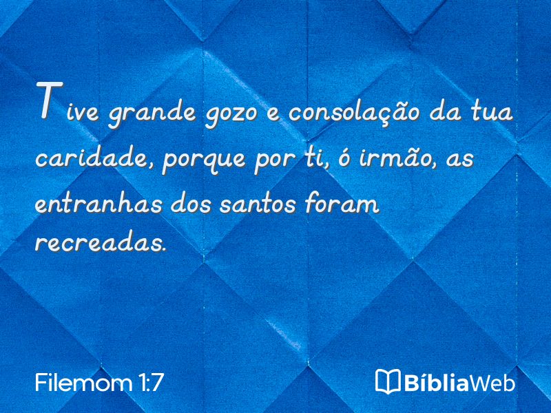 Filemom 1:7 em imagem para compartilhar
