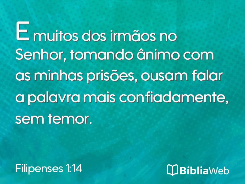 Filipenses 1:14 em imagem para compartilhar