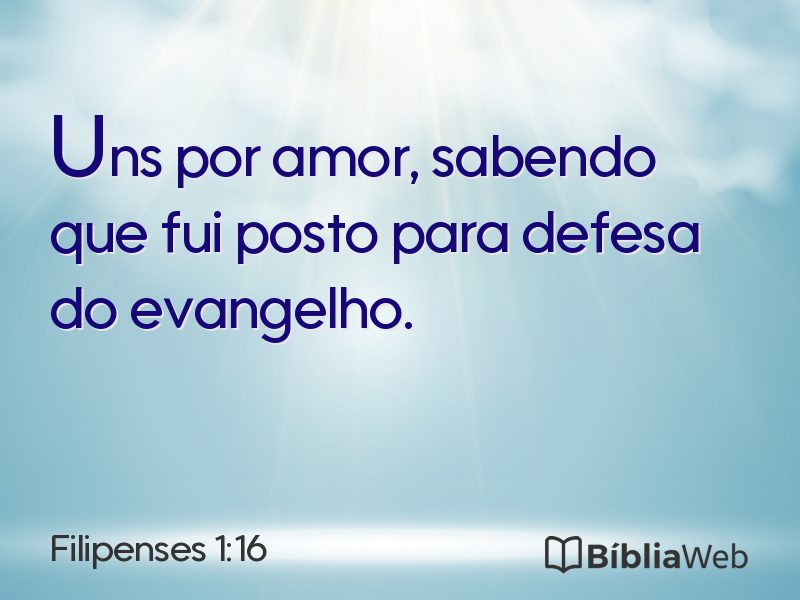 Filipenses 1:16 em imagem para compartilhar