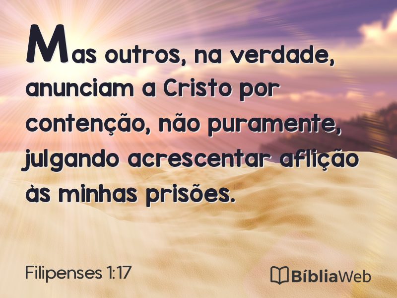 Filipenses 1:17 em imagem para compartilhar