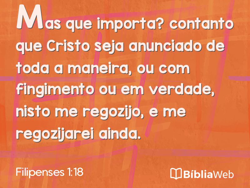 Filipenses 1:18 em imagem para compartilhar