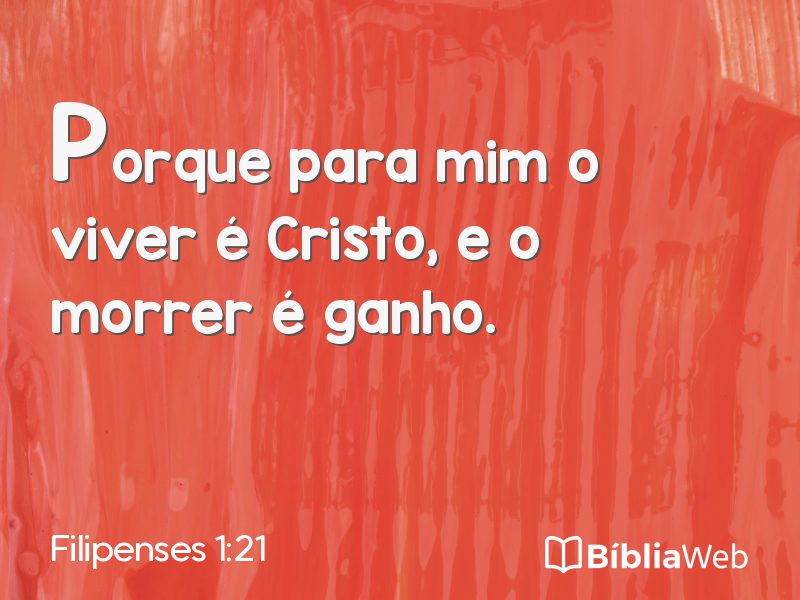 Filipenses 1:21 em imagem para compartilhar