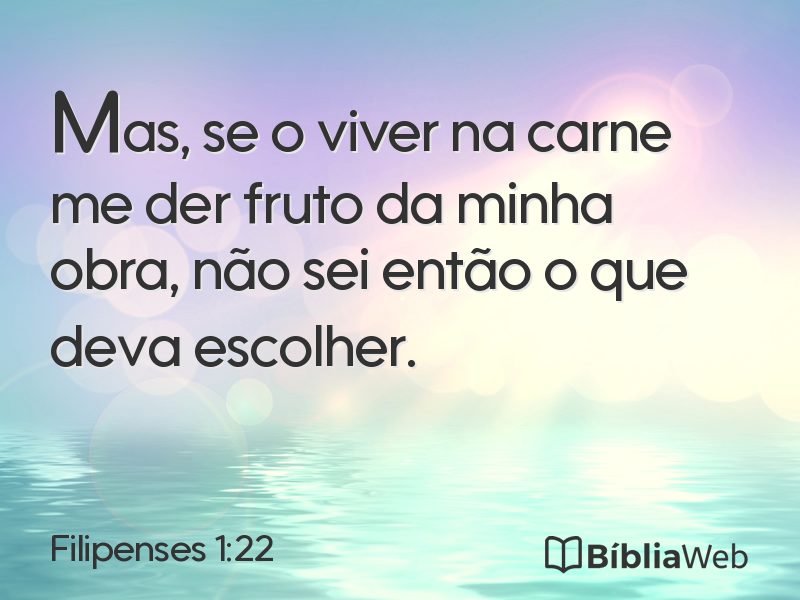 Filipenses 1:22 em imagem para compartilhar