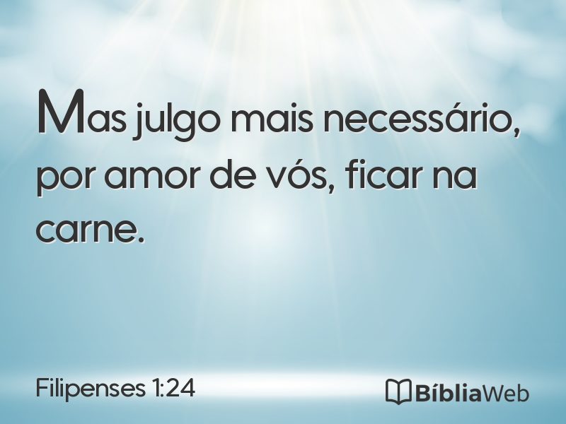 Filipenses 1:24 em imagem para compartilhar