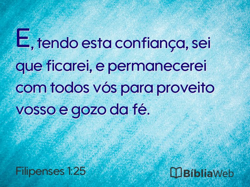 Filipenses 1:25 em imagem para compartilhar