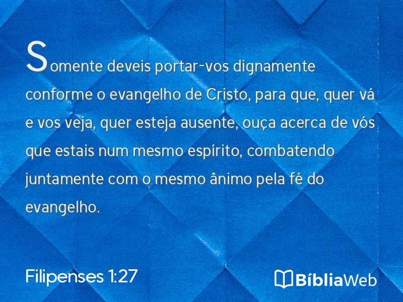 Filipenses 1:27 em imagem para compartilhar