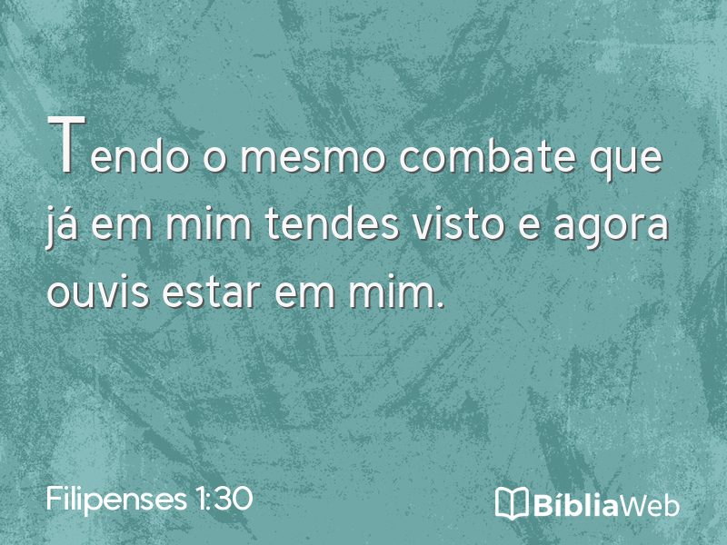 Filipenses 1:30 em imagem para compartilhar