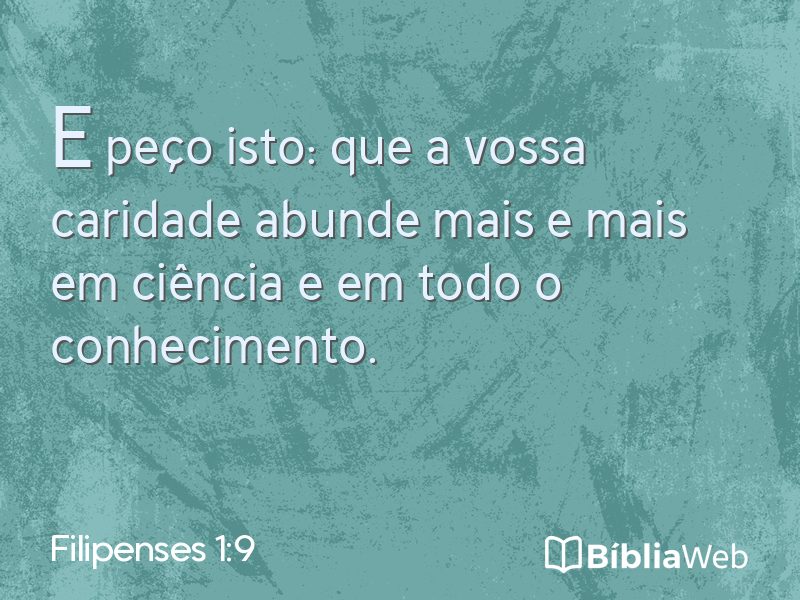 Filipenses 1:9 em imagem para compartilhar