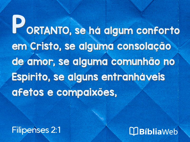 Filipenses 2:1 em imagem para compartilhar