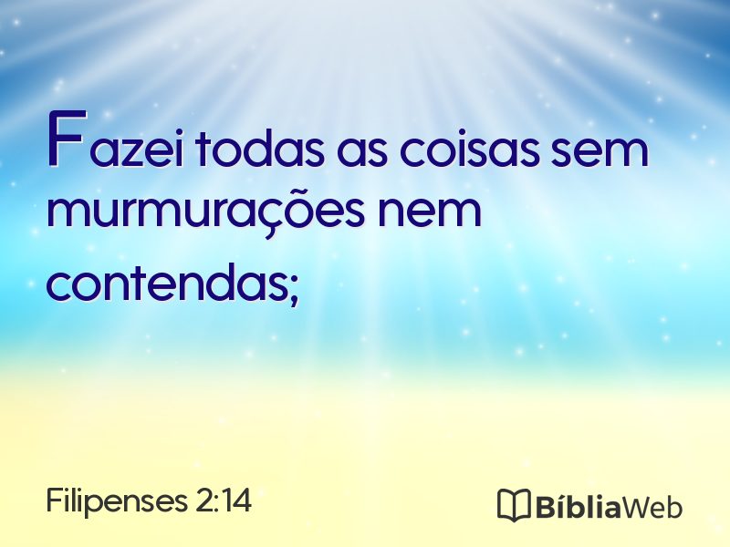 Filipenses 2:14 em imagem para compartilhar